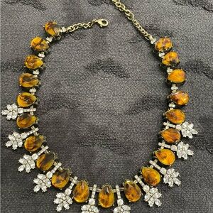 BaubleBar Amber and Silver Statement Necklace